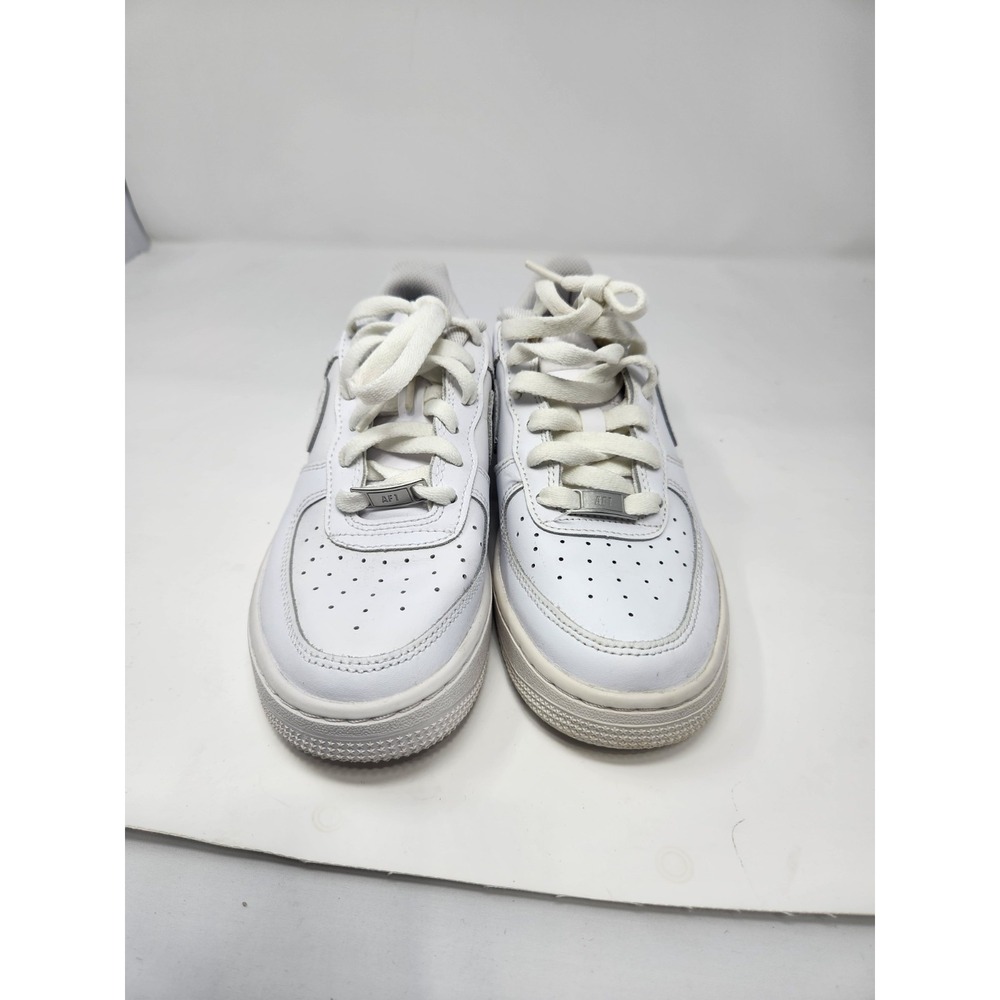 Nike Air Force 1 Boys Youth 5.5Y Triple White Swoosh Casual AF1 DH2920-111